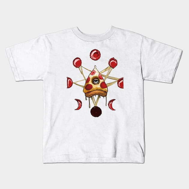 Occult Pizza Kids T-Shirt by Gigglemug